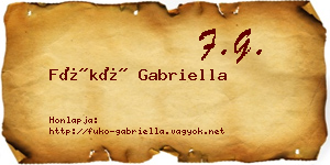 Fükő Gabriella névjegykártya