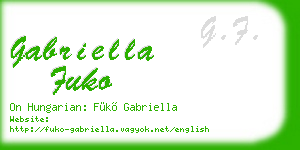gabriella fuko business card